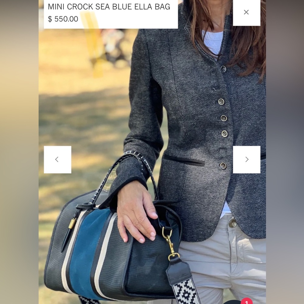 Kempton mini crock Sea Blue Ella bag -only worn twice!! Gorgeous!!